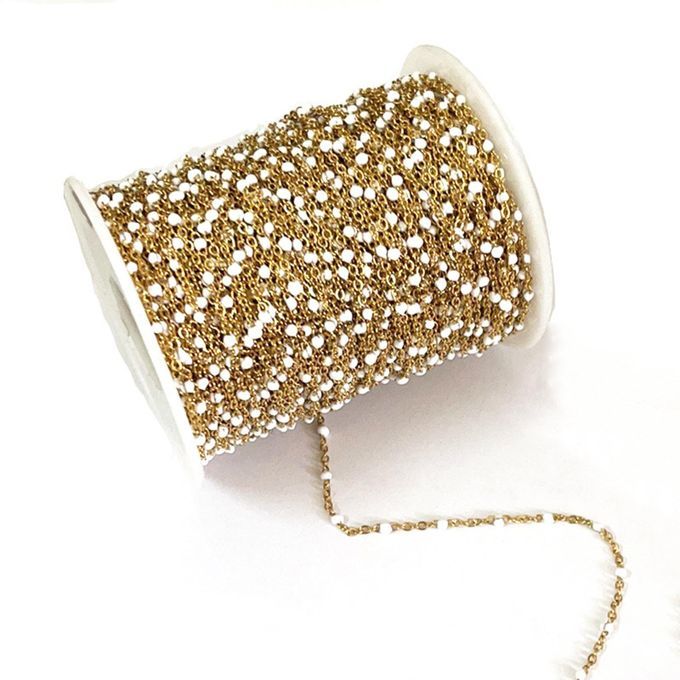 Chain Roll Men Women Pendants Chains Diy Bracelet White Gold
