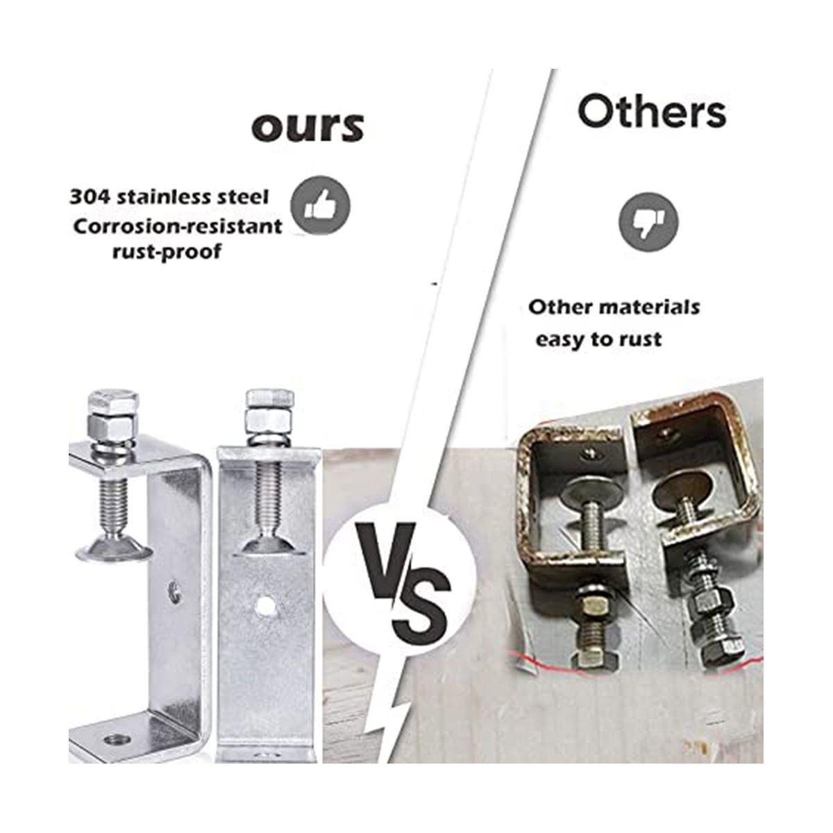 Metal Clamp Heavy Duty Clamp C Clamp Woodworking Clamp with Wide Jaw Openings 100MM 2PCS