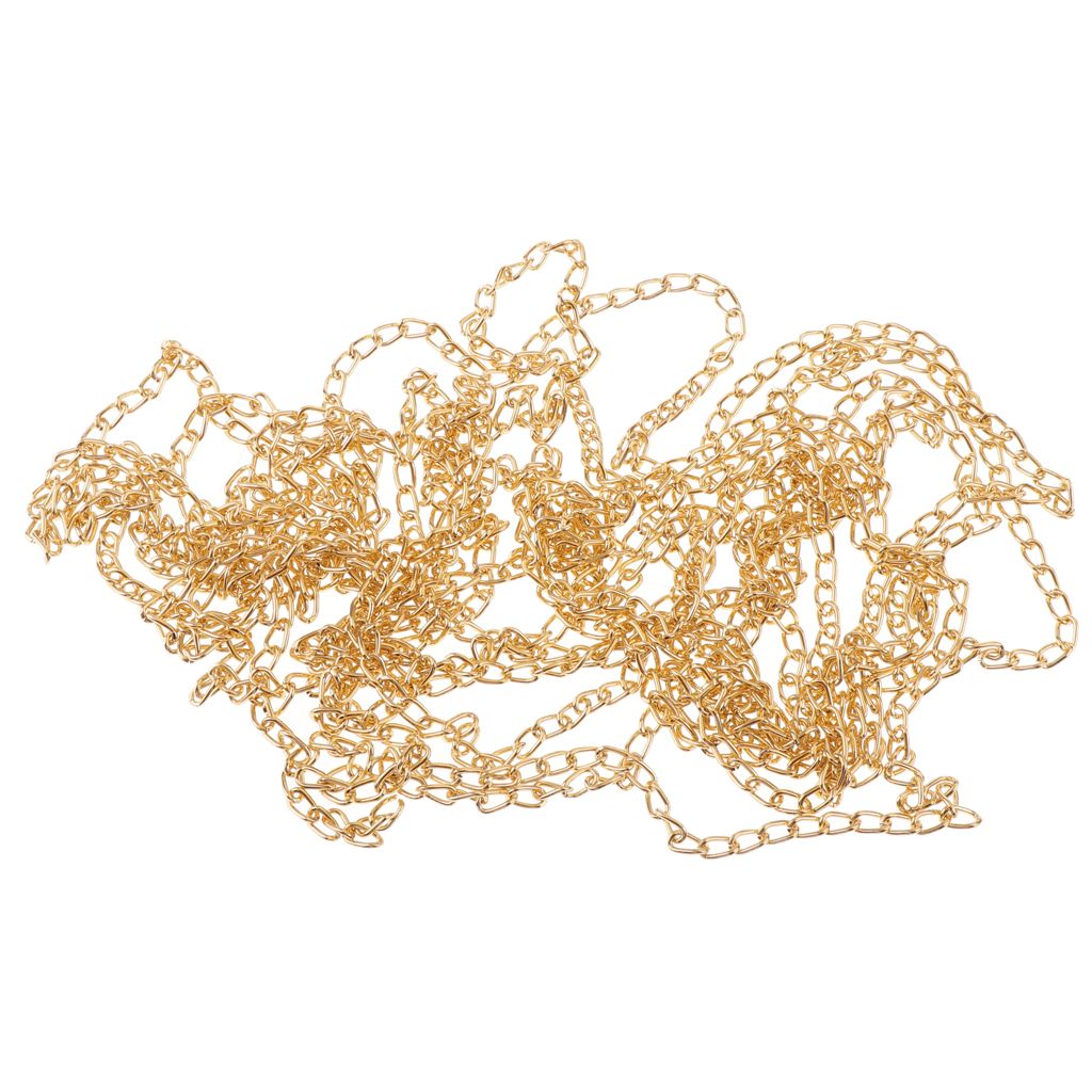 5m Open Link Unfinished Curb Chain For Necklace Jewelry Making Gold