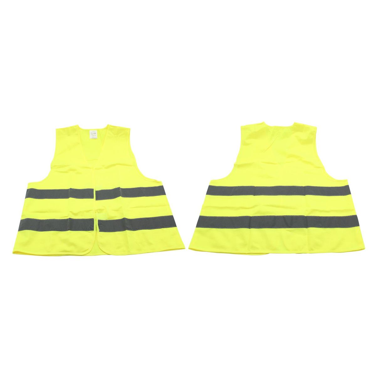 4 Pcs High Visibility Safety Vest Car EN471 Reflective Vest for Traffic Work, Surveyor and Security Guard with 2 Reflective Strips