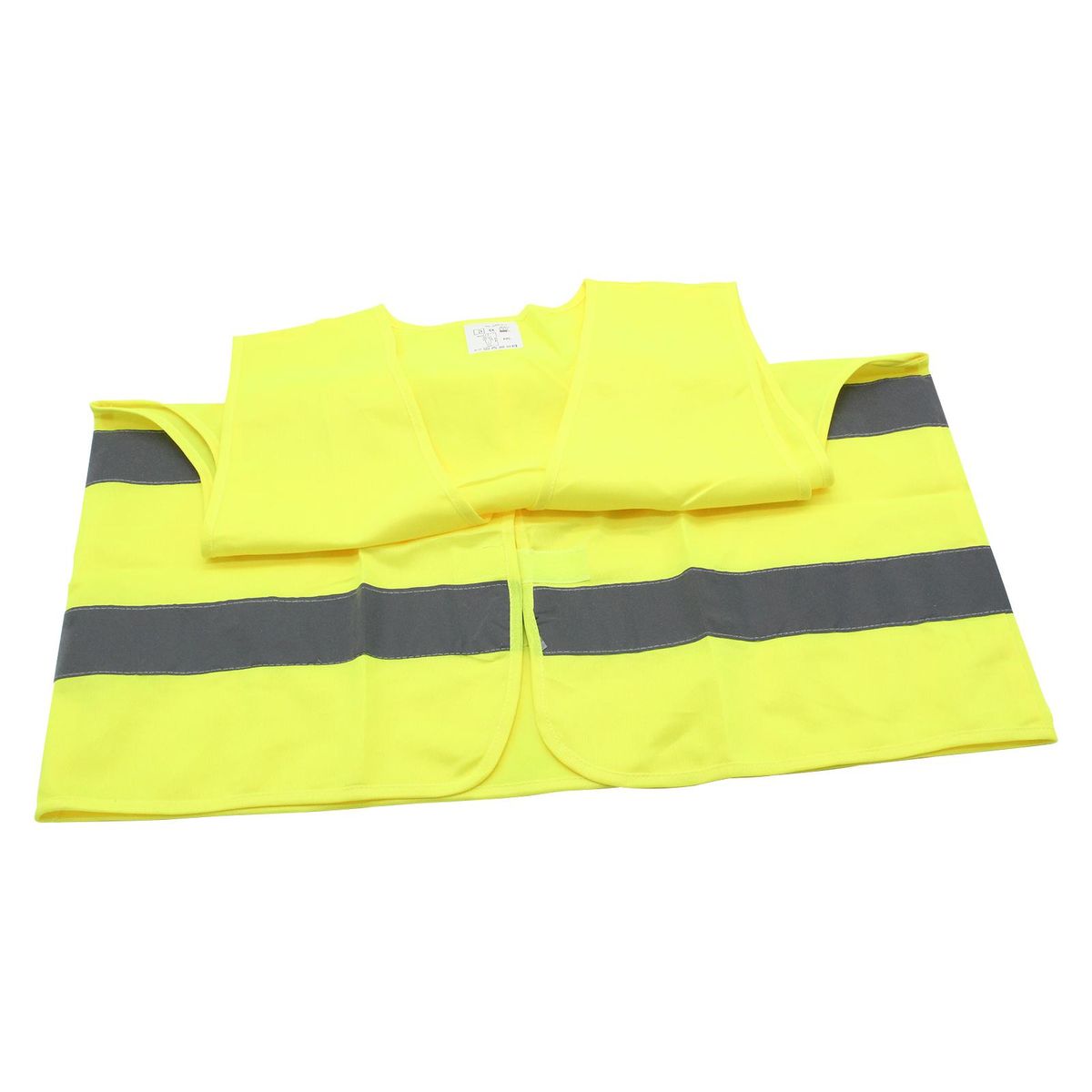 4 Pcs High Visibility Safety Vest Car EN471 Reflective Vest for Traffic Work, Surveyor and Security Guard with 2 Reflective Strips