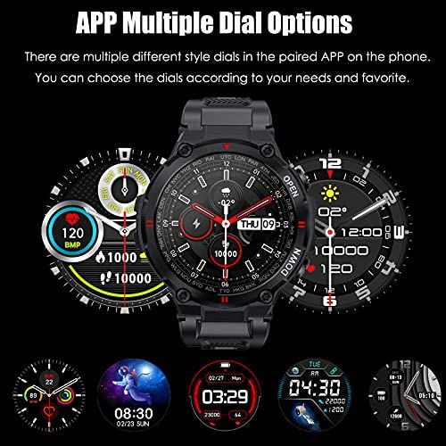 Military Smart Watch For Men Outdoor Waterproof Tactical Sma