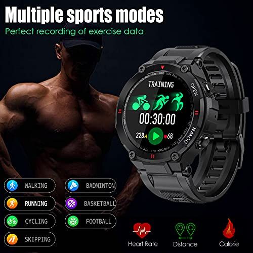 Military Smart Watch For Men Outdoor Waterproof Tactical Sma