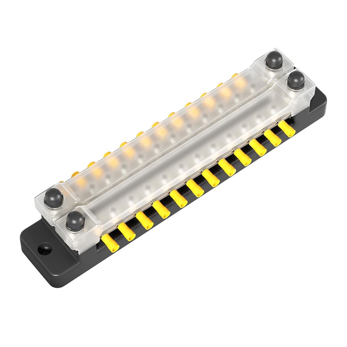 1 Set Power Distribution Box Heavy Duty Power Distribution Fuse Box Black