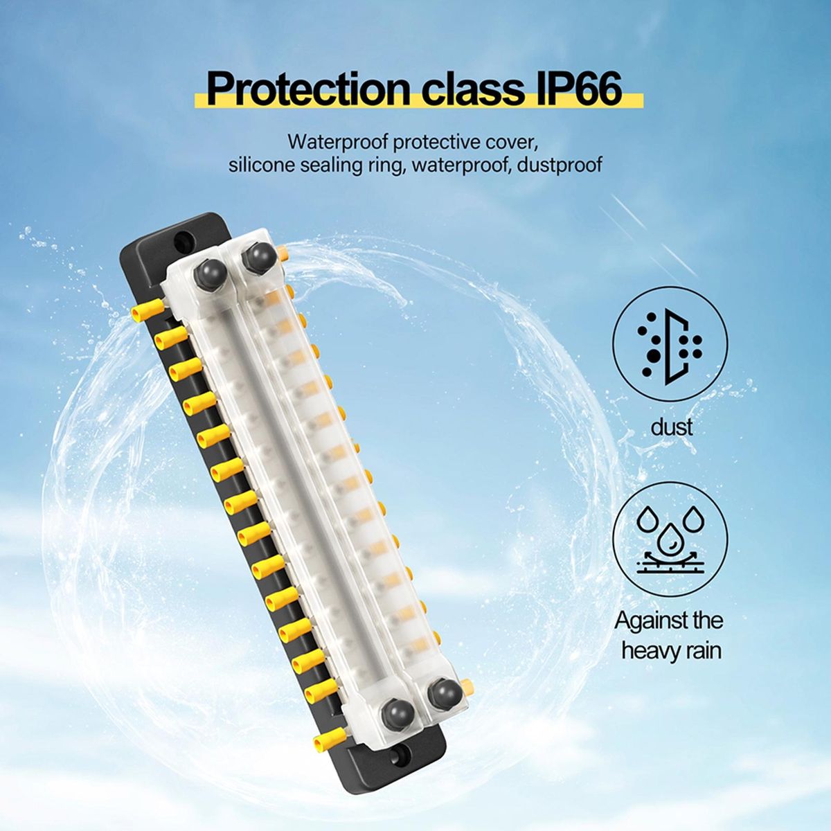 1 Set Power Distribution Box Heavy Duty Power Distribution Fuse Box Black