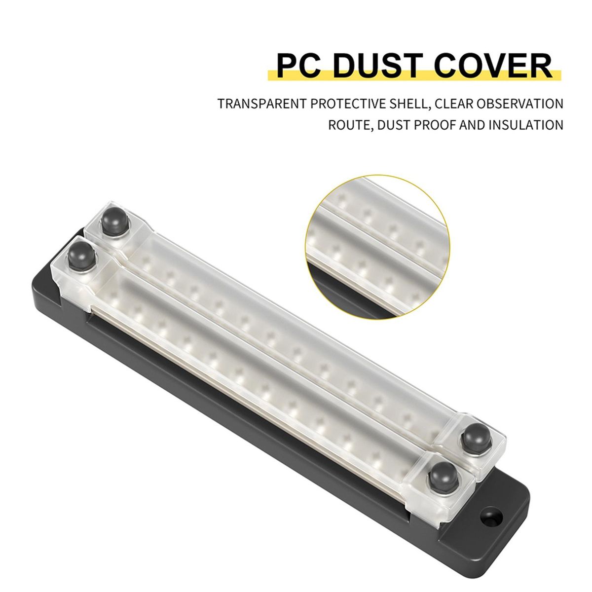 1 Set Power Distribution Box Heavy Duty Power Distribution Fuse Box Black