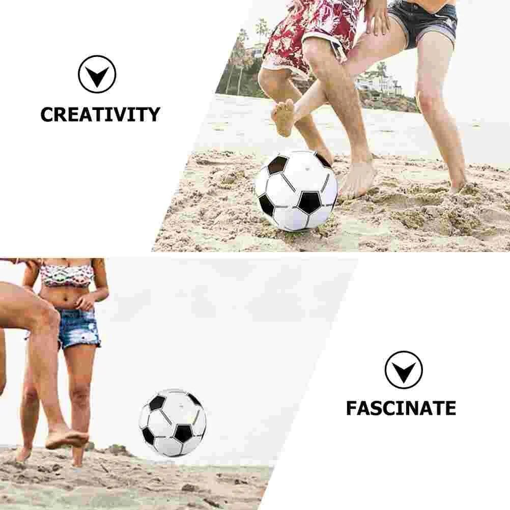 3 Pcs Big Inflatable Pool Beach Soccer Football Balls Lightweight Sports Floating Toddler Bouncy Unkillable