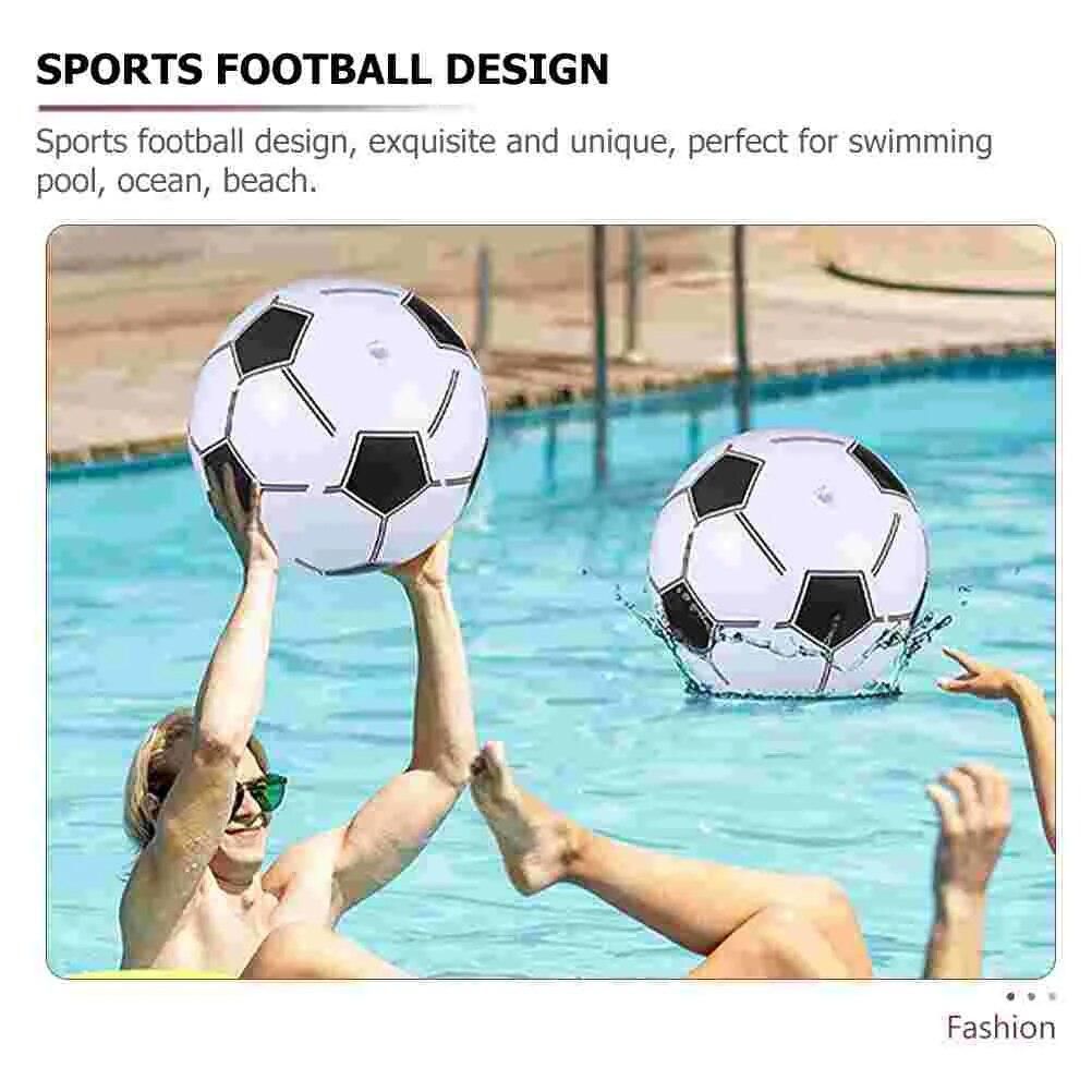 3 Pcs Big Inflatable Pool Beach Soccer Football Balls Lightweight Sports Floating Toddler Bouncy Unkillable