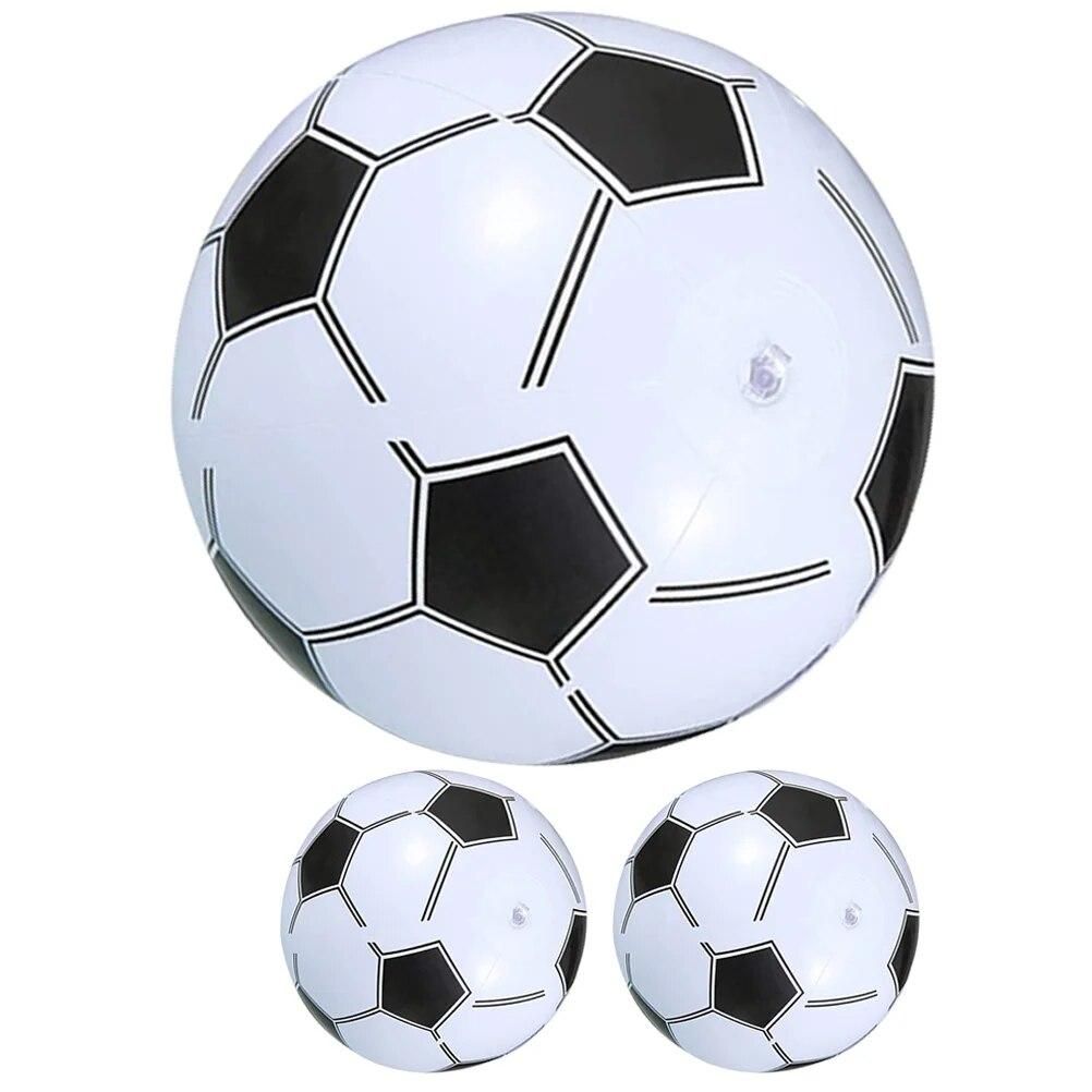 3 Pcs Big Inflatable Pool Beach Soccer Football Balls Lightweight Sports Floating Toddler Bouncy Unkillable
