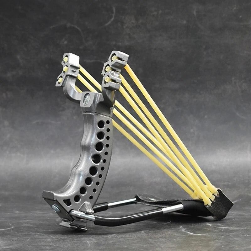 New Folding Wrist Slingshot Shooting Toy Slingshot Belt Rubber Belt Traditional Hunting Slingshot High-power Sports Catapult