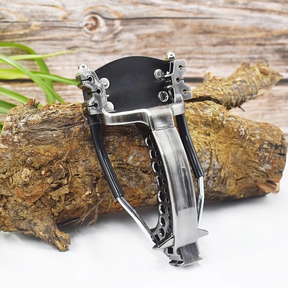 New Folding Wrist Slingshot Shooting Toy Slingshot Belt Rubber Belt Traditional Hunting Slingshot High-power Sports Catapult