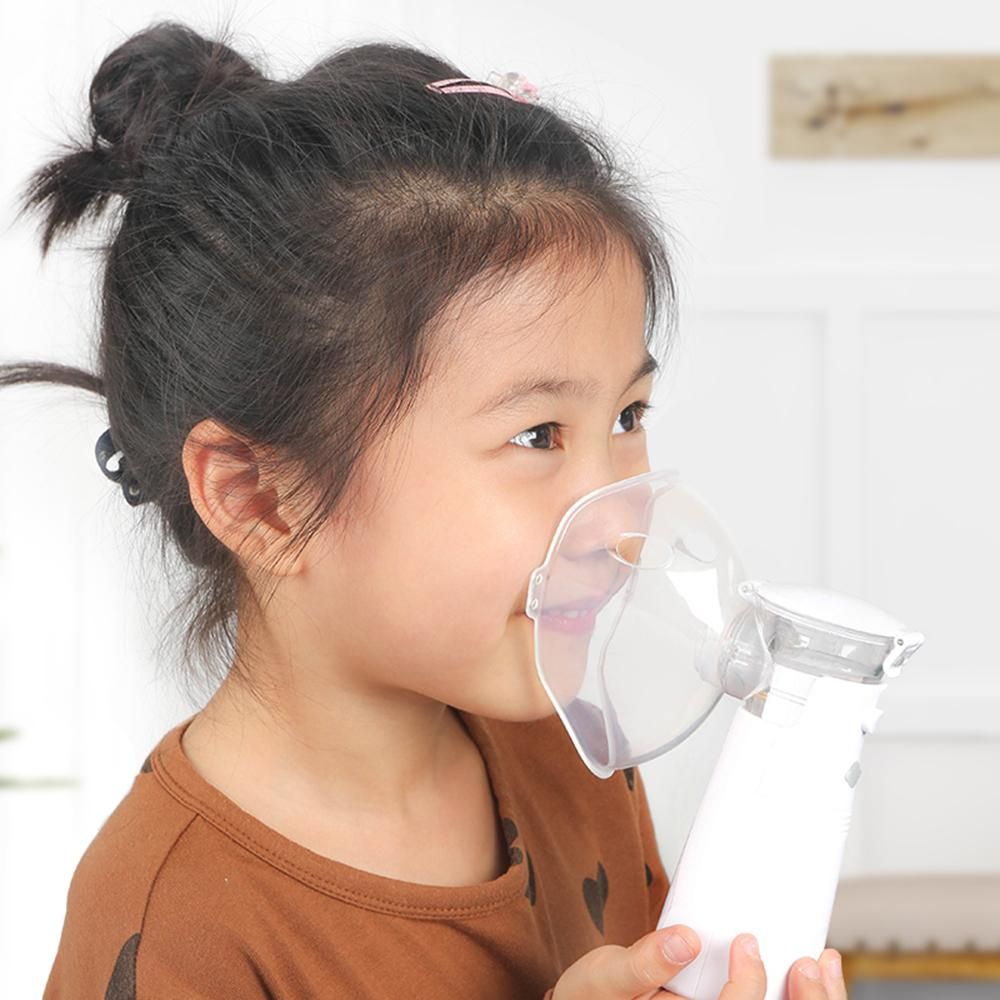 Mini Ultrasonic Nebulizer Household Handheld Mist Sprayer 10ml Capacity Atomizer Liquid Dispenser with Replaceable Mouthpiece Face Mask for Adult and Kid