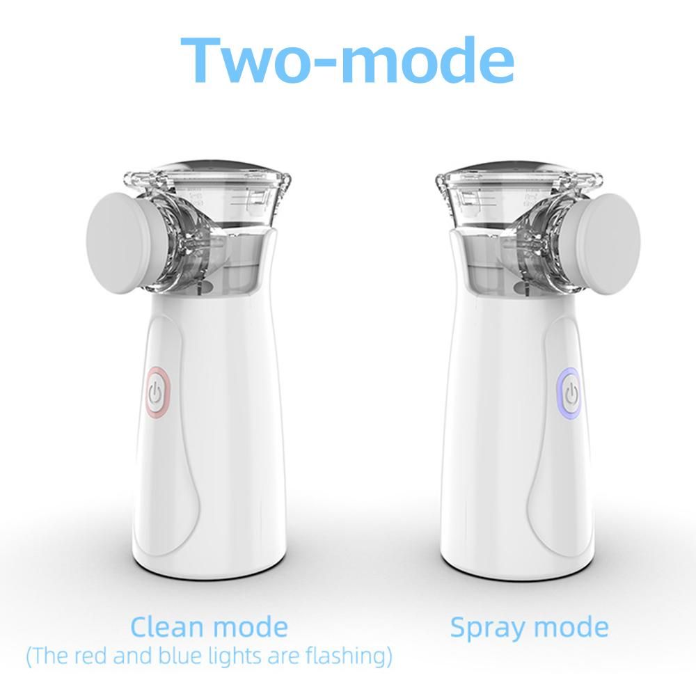 Mini Ultrasonic Nebulizer Household Handheld Mist Sprayer 10ml Capacity Atomizer Liquid Dispenser with Replaceable Mouthpiece Face Mask for Adult and Kid