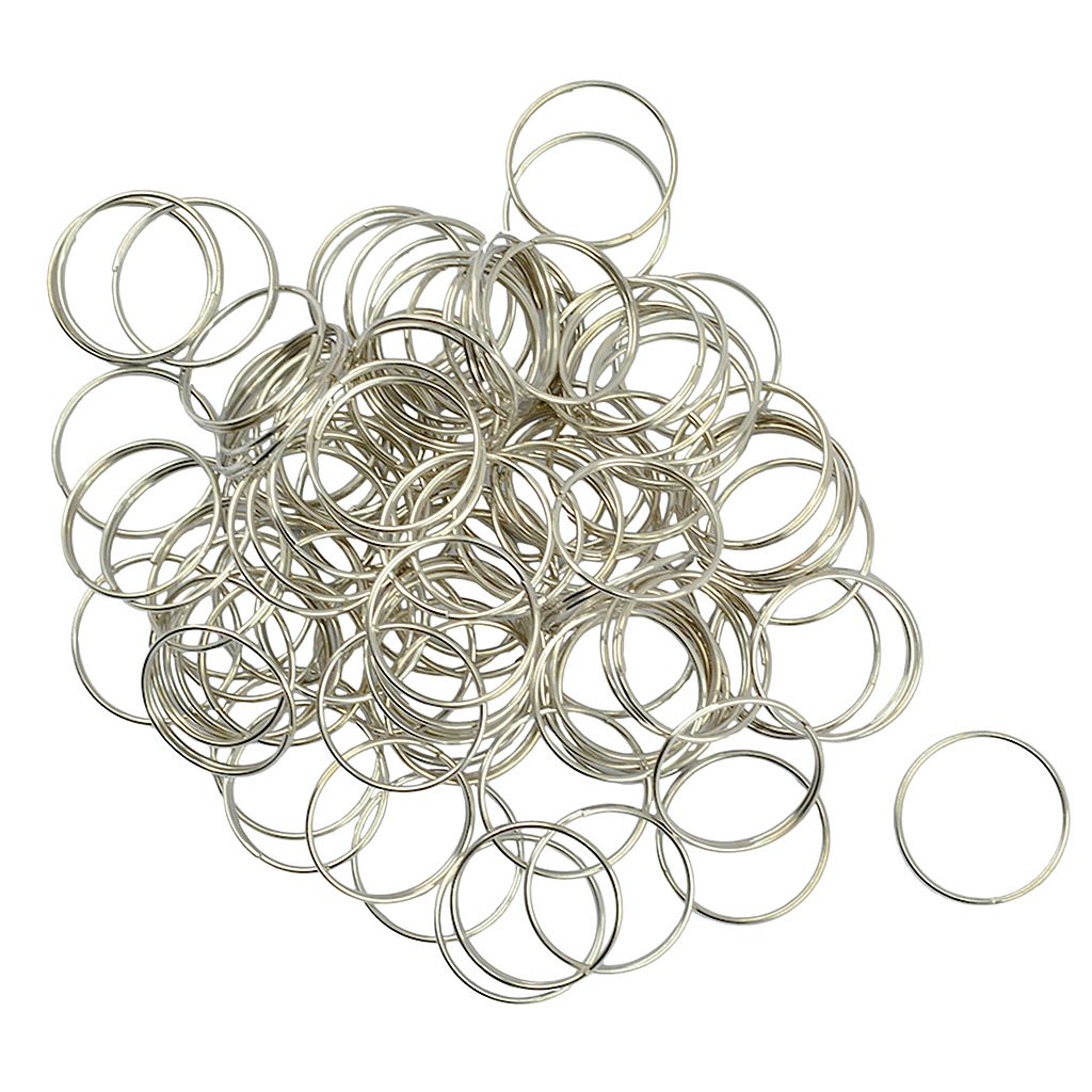 100 Pieces Round Edged Split Circular 18mm For Car