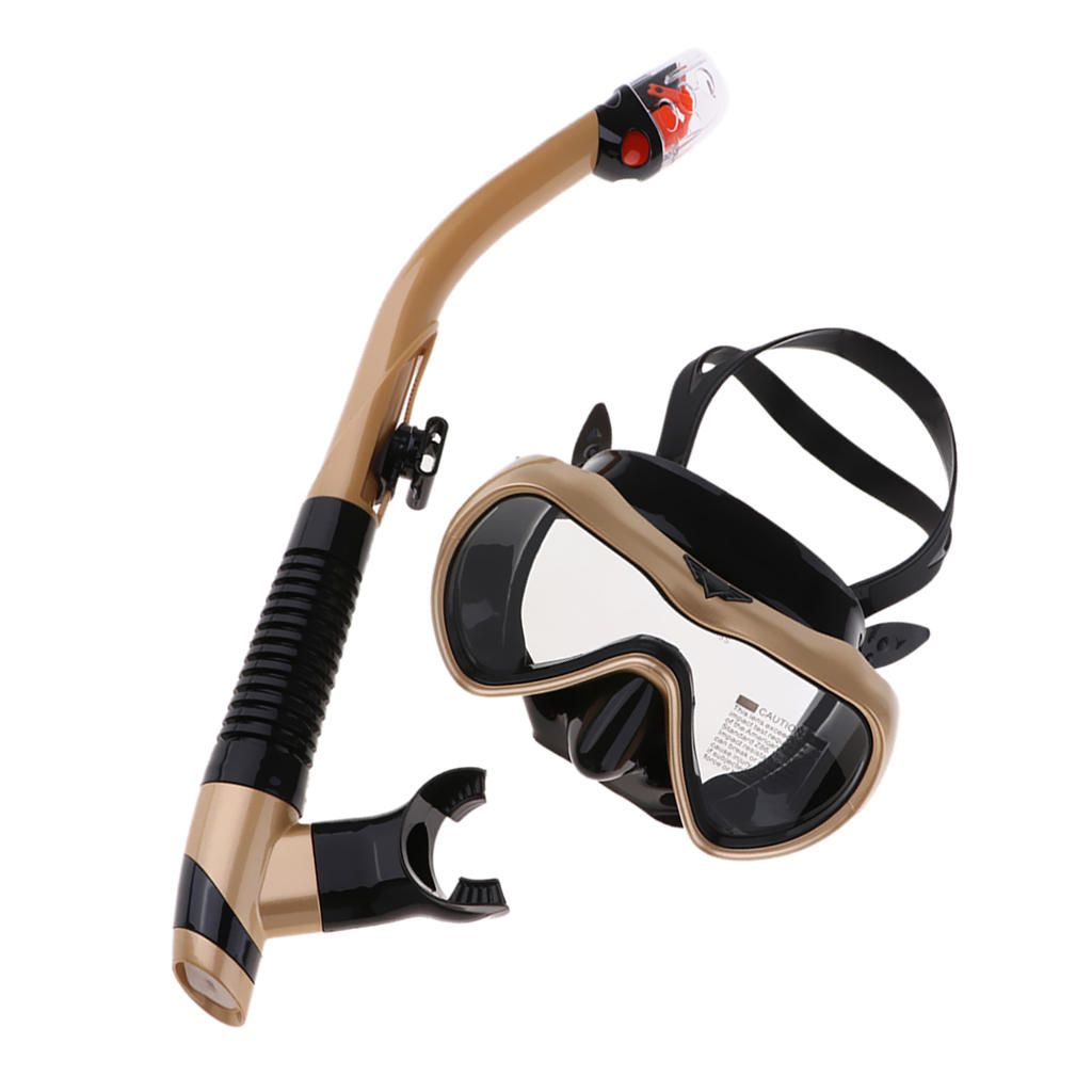 Anti Fog Diving Mask Snorkel Set Swimming  Scuba Champagne