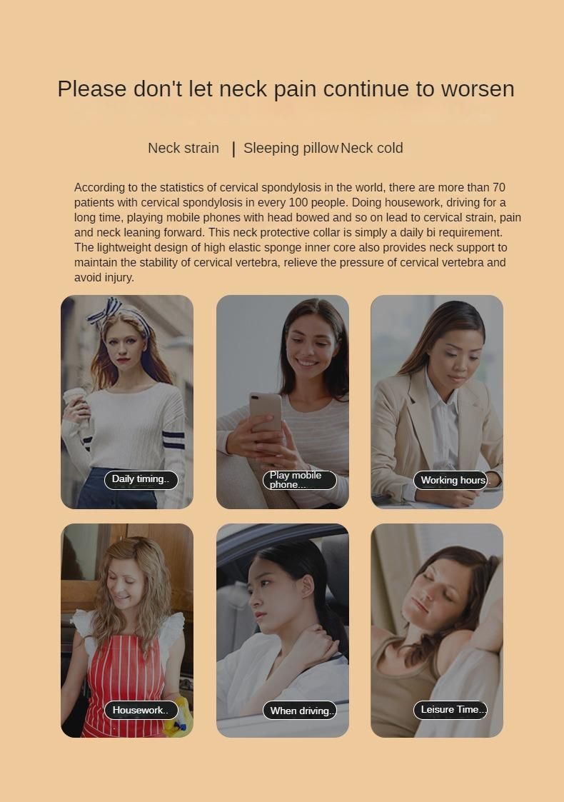 Comfortable cotton neck collar, all-round protection of your cervical health, farewell to cervical pain, whether it is daily warmth, sports protection, medical rehabilitation, or fashion collocation are applicable