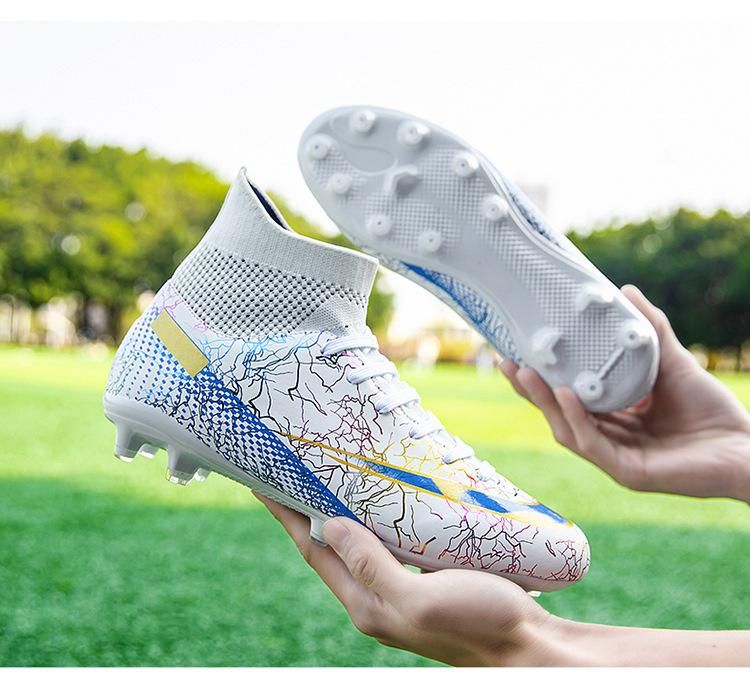 Soccer Boots Plus Size Adult/Kids Studded Soccer Boots White