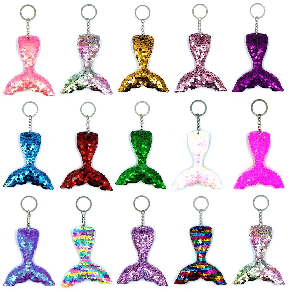 10 PCS Reflective Mermaid Keychain (Candy Color 63)