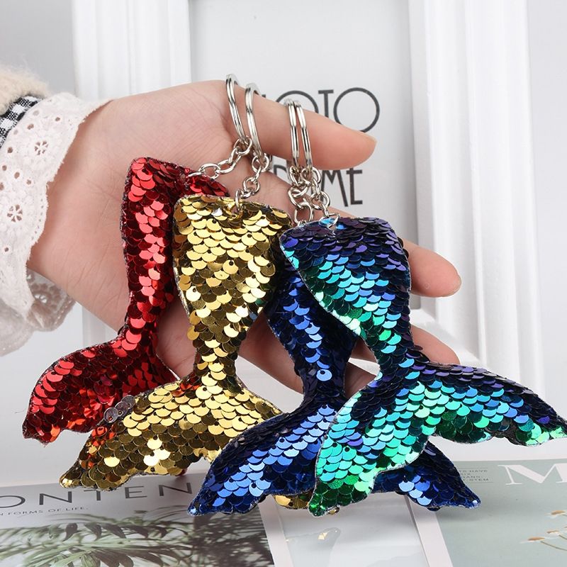 10 PCS Reflective Mermaid Keychain (Candy Color 63)