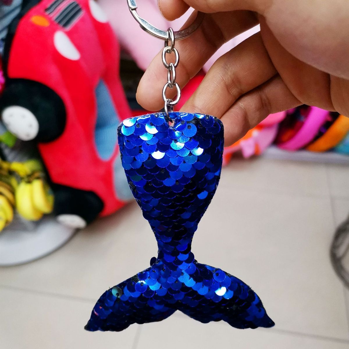 10 PCS Reflective Mermaid Keychain (Candy Color 63)
