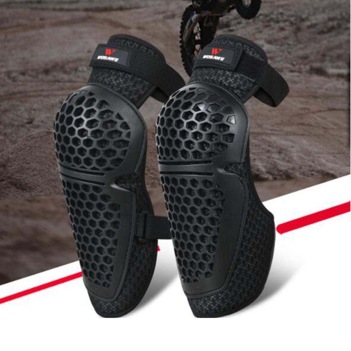 Motorcycle Knee S Pads Motocross Guards Riding Gear  Kit