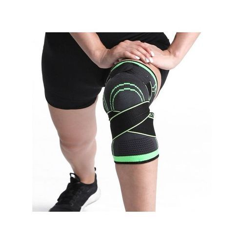 Green Knee Protective Padding Sports Pressure Strap Fitness