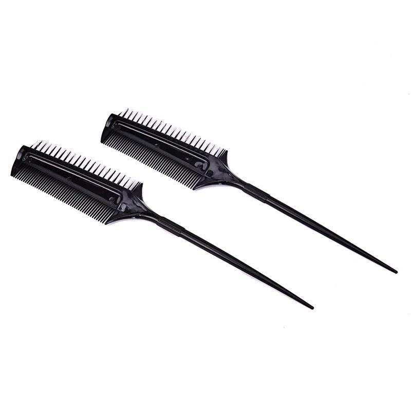 Hair Styling Tools Professional Hairdressing Double Side Dye Comb With Nylon Hair Drying Brush Tinting Combs Hair Color Brush