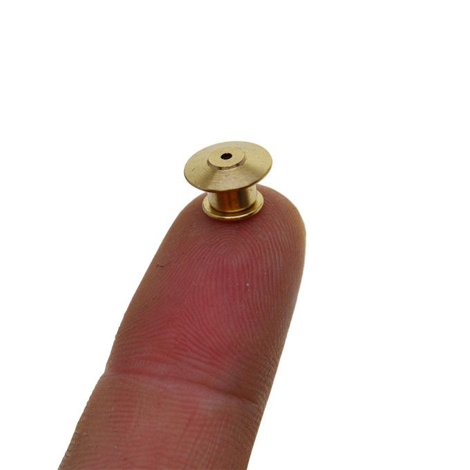 24x Safety Metal Pin Backs Locking Pin Keepers Clasp Golden