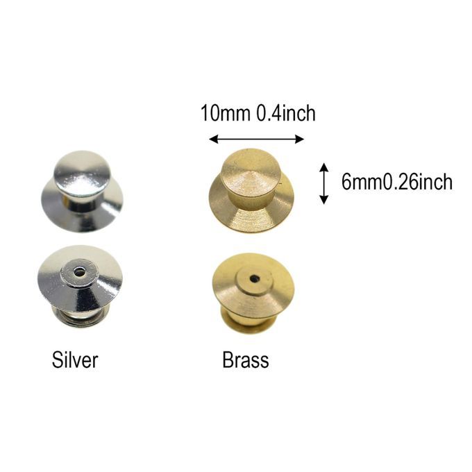 24x Safety Metal Pin Backs Locking Pin Keepers Clasp Golden