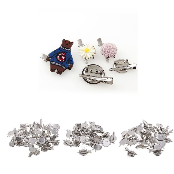30x Extra Large Dual Brooch Pin Back Base Hair Clip 20/25/30 Dia DIY