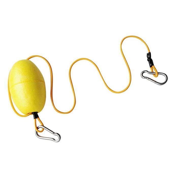 74cm Elastic Kayak Tow Throw Line Floating Accessory Yellow + Yellow