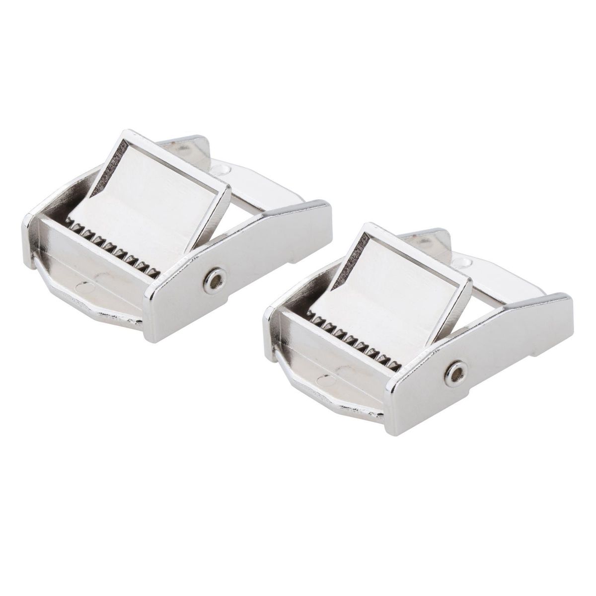 Heavy Kayak Webbing Buckle Adjustable Ladder Lock For Silver 2pcs