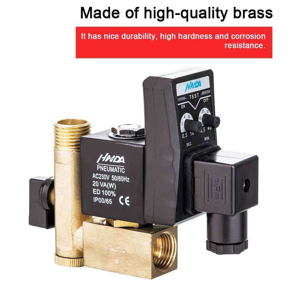 1/2 Inch Electronic Drain Valve Brass Automatic Timed