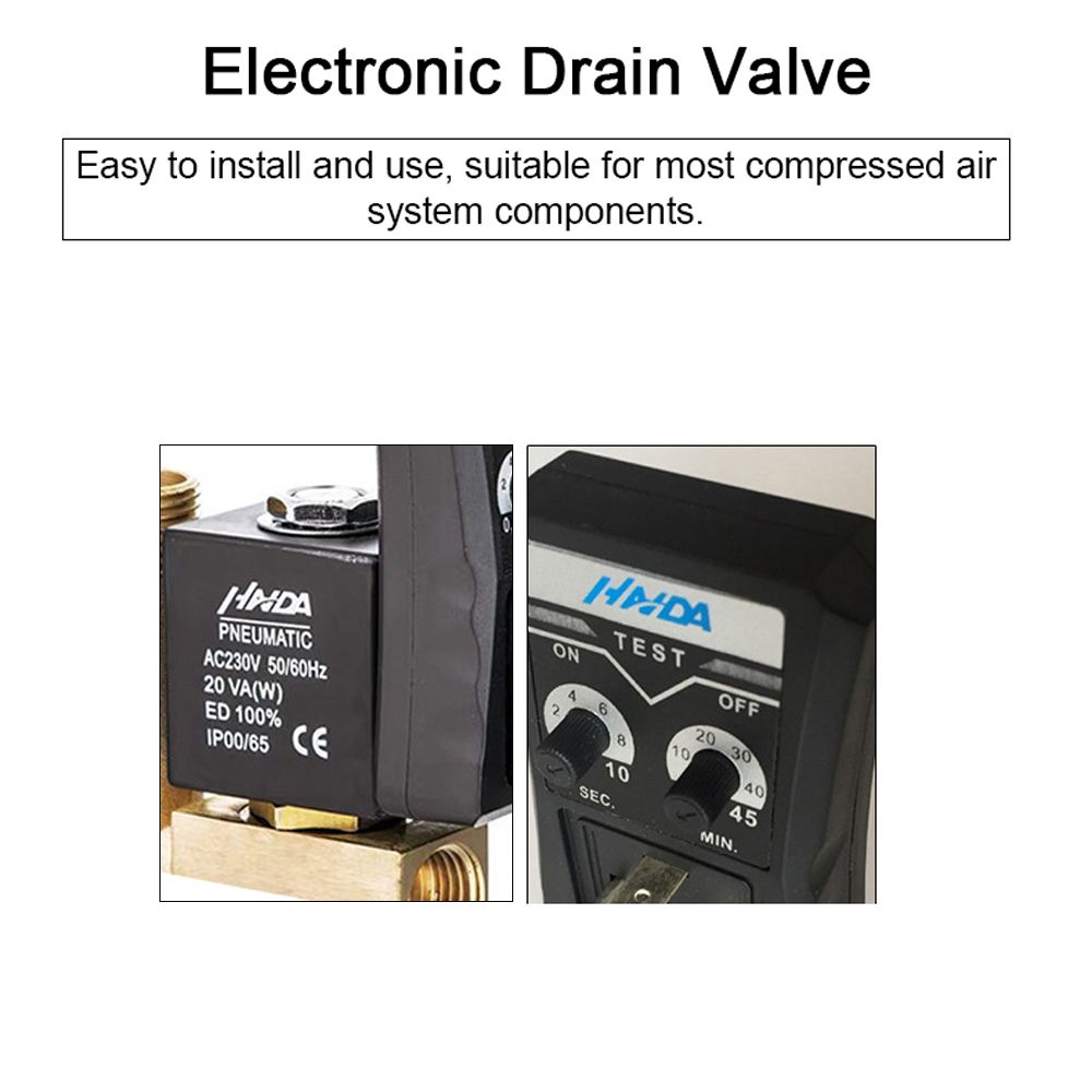 1/2 Inch Electronic Drain Valve Brass Automatic Timed