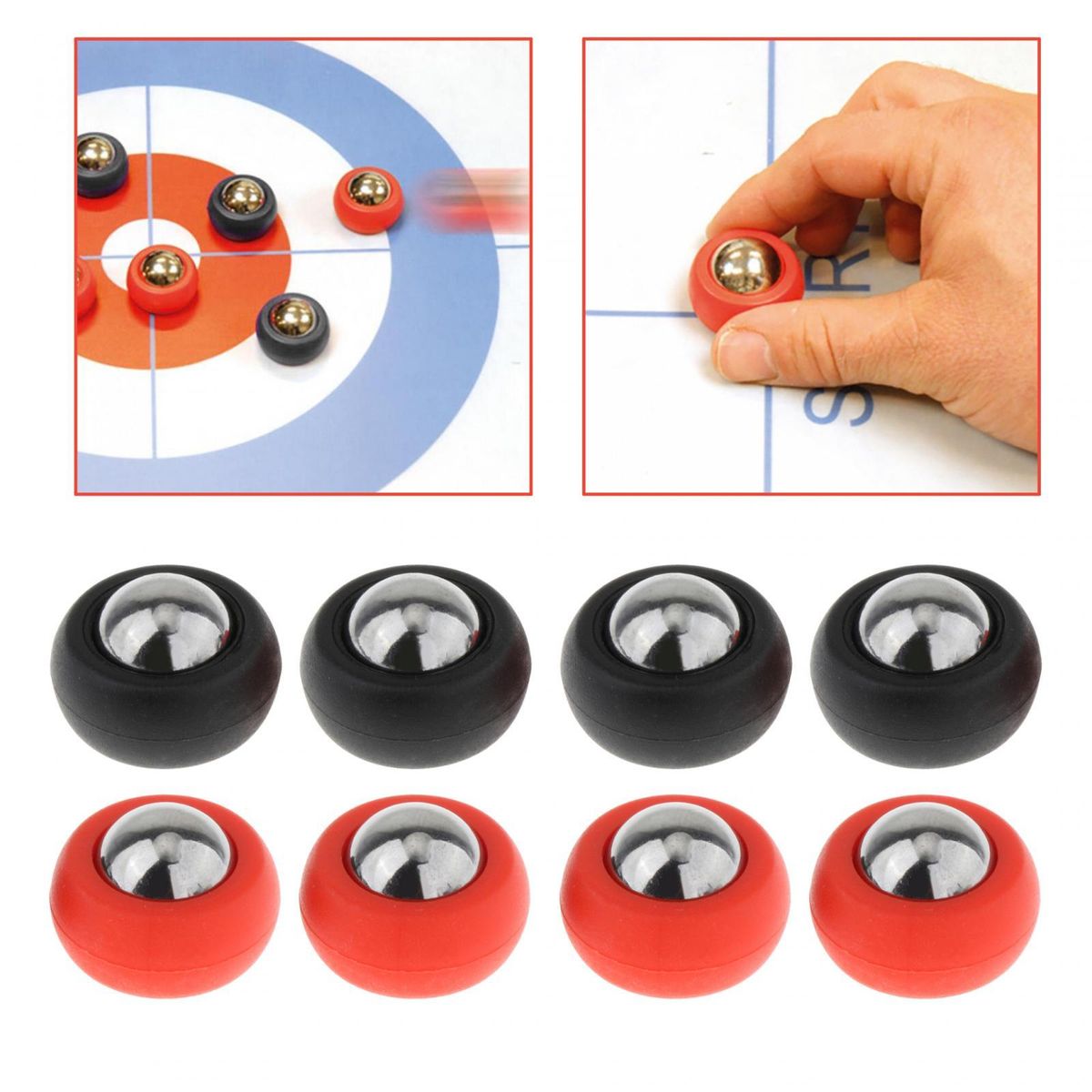8x Shuffleboard Pucks Lightweight Indoor Shuffleboard