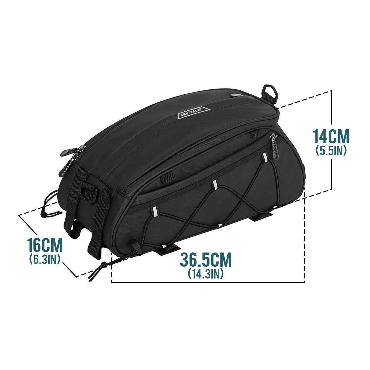 Waterproof Bicycle Rear Seat Bag Cooler Bag Bike Rack Bag Trunk Bag Cycling Cargo Luggage Bag Pannier Shoulder Bag