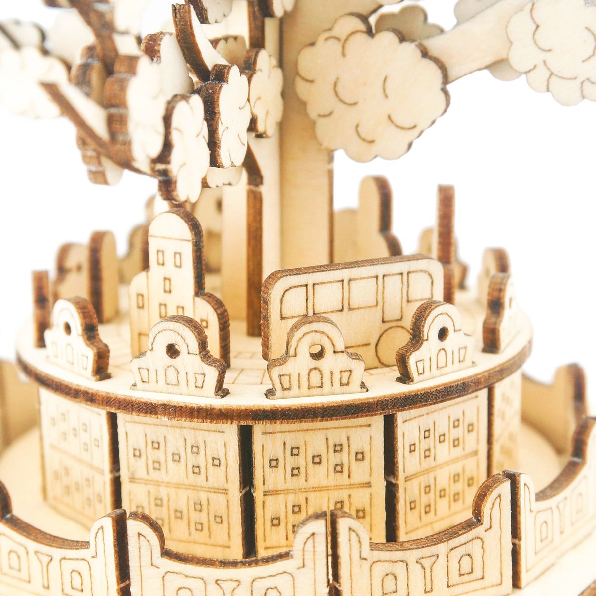 3D Wooden Puzzle Music Box Mechanical Model Kits DIY