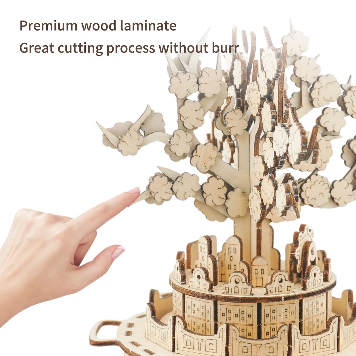 3D Wooden Puzzle Music Box Mechanical Model Kits DIY