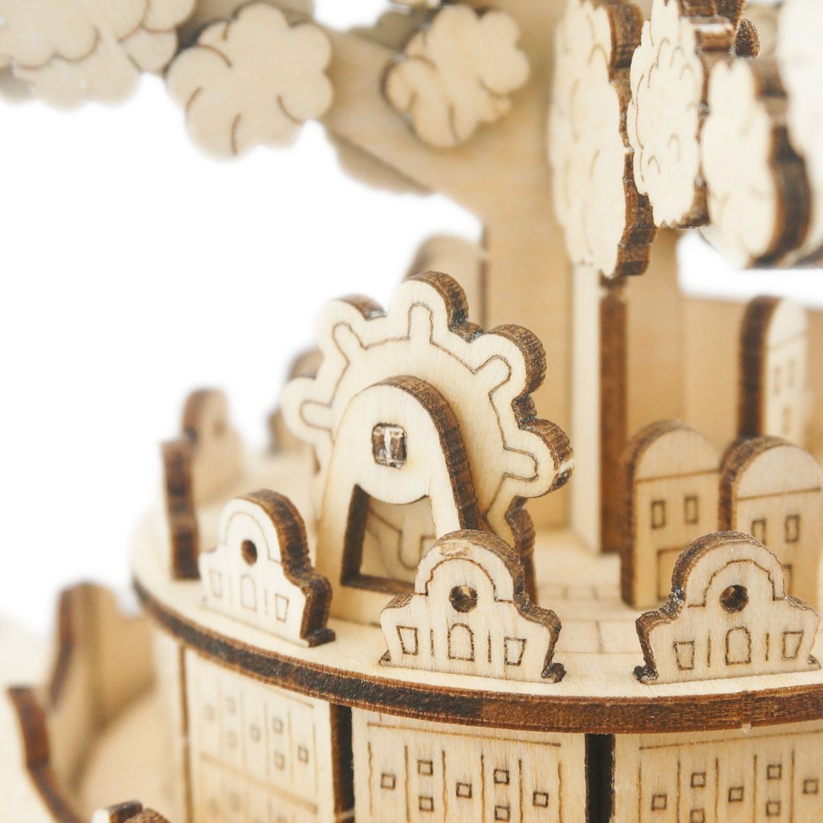 3D Wooden Puzzle Music Box Mechanical Model Kits DIY