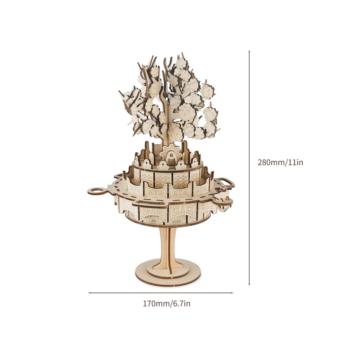 3D Wooden Puzzle Music Box Mechanical Model Kits DIY
