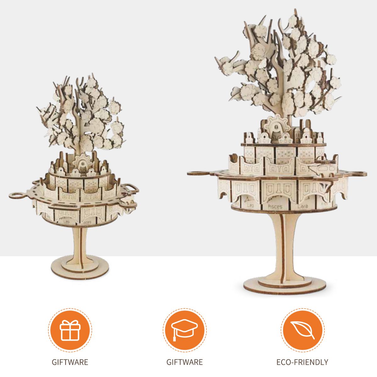 3D Wooden Puzzle Music Box Mechanical Model Kits DIY