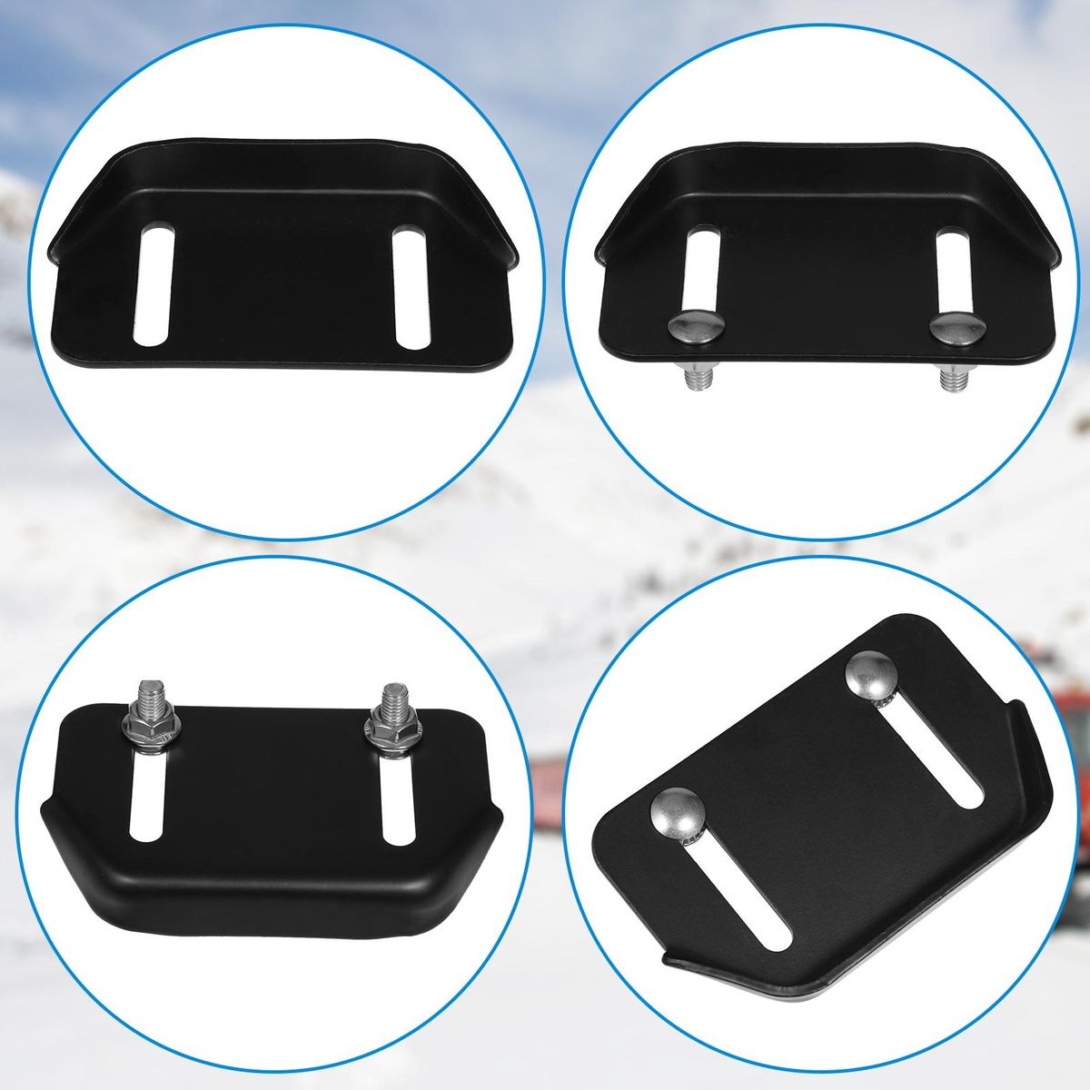 784-5580 Snow Thrower Slide Shoes 2 Pack Skid Shoes with Mounting Hardware for MTD 784-5580-0637 Fits for Cub Cadet Yardman Snow Blower