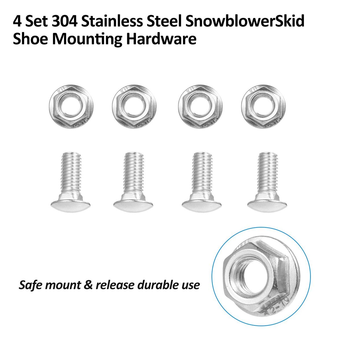 784-5580 Snow Thrower Slide Shoes 2 Pack Skid Shoes with Mounting Hardware for MTD 784-5580-0637 Fits for Cub Cadet Yardman Snow Blower