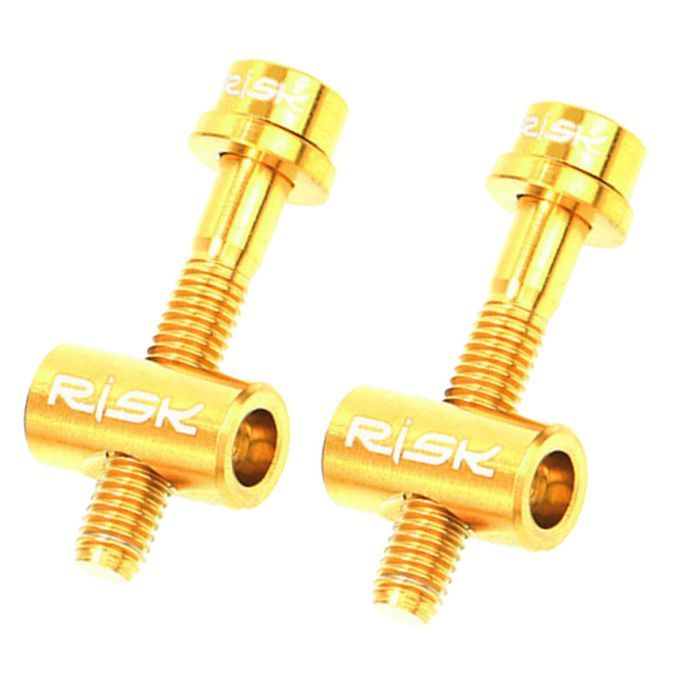 2 Pack M5*30/40MM Bike Seat Post Fixed Bolts Titanium Golden 30mm