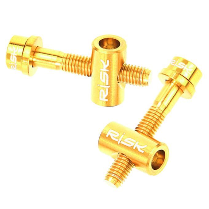 2 Pack M5*30/40MM Bike Seat Post Fixed Bolts Titanium Golden 30mm