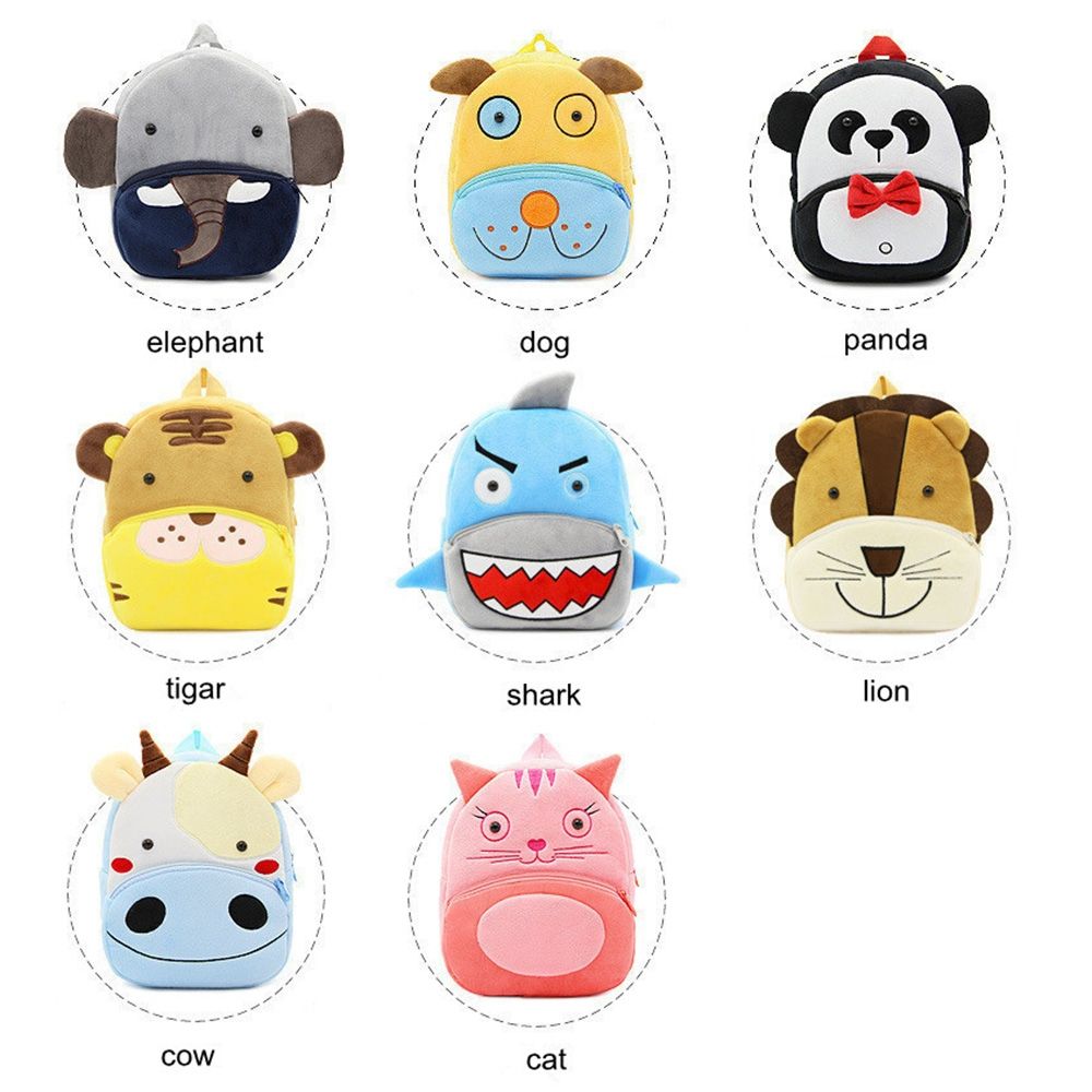 Kids 3D Animal Velvet Backpacks Children Cartoon Kindergarten Toys Gifts School Bags(Chick)