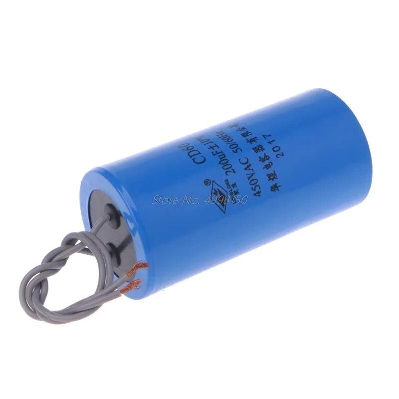 250-450V AC 200uF Appliance Motor Start Run Capacitor CD60 High Quality Dropship
