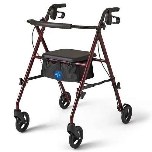 Superlight Steel Rollator - Red