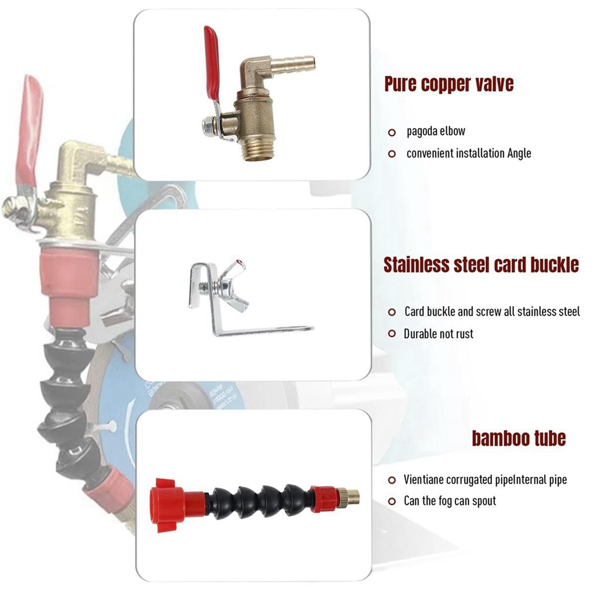 Cutting Machine Misting System Water Sprayer, Adjustable Dust Remover Water Sprayer for Cutting Machine