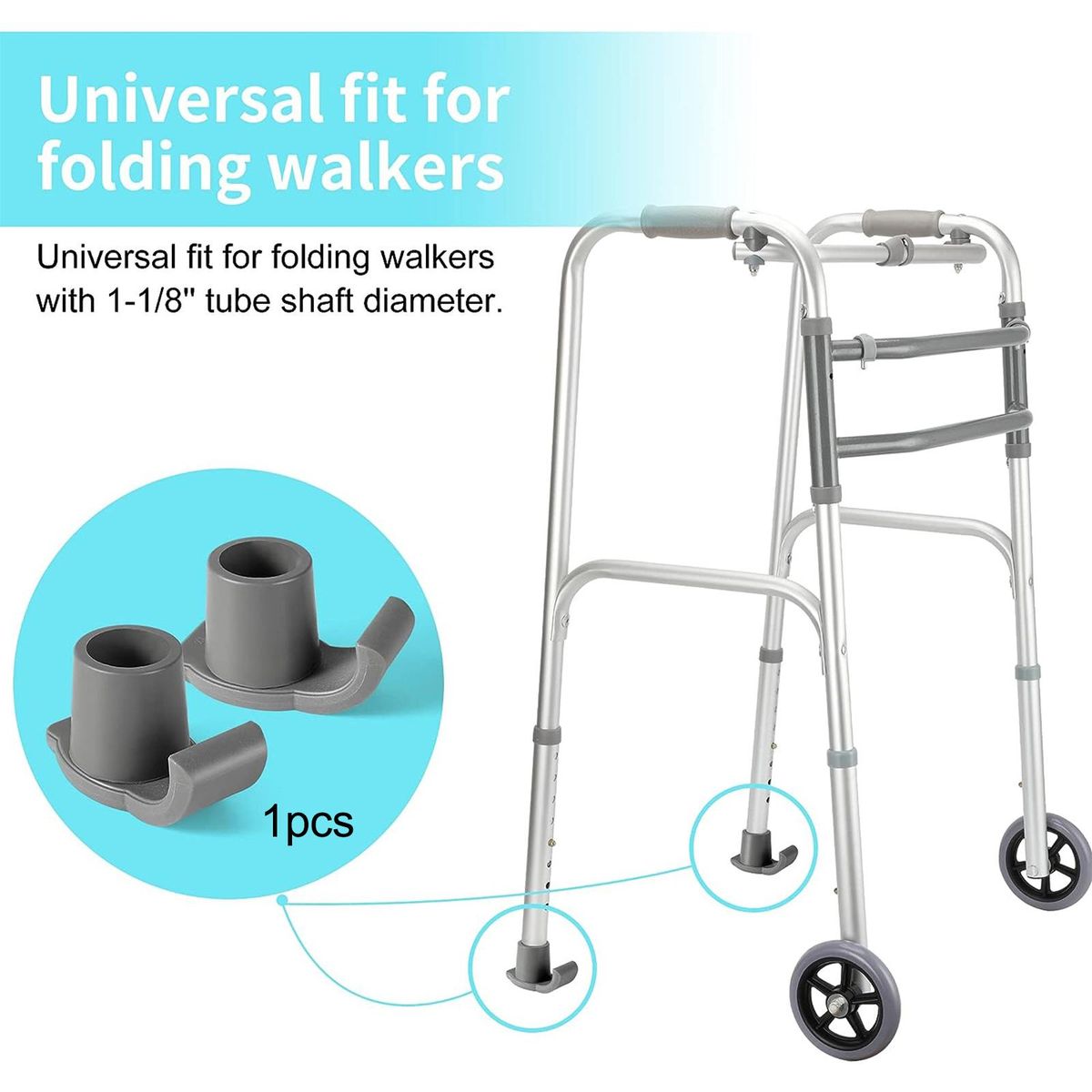 Ski Glide Ski Trail Feet Cover For Seniors Drive Grey